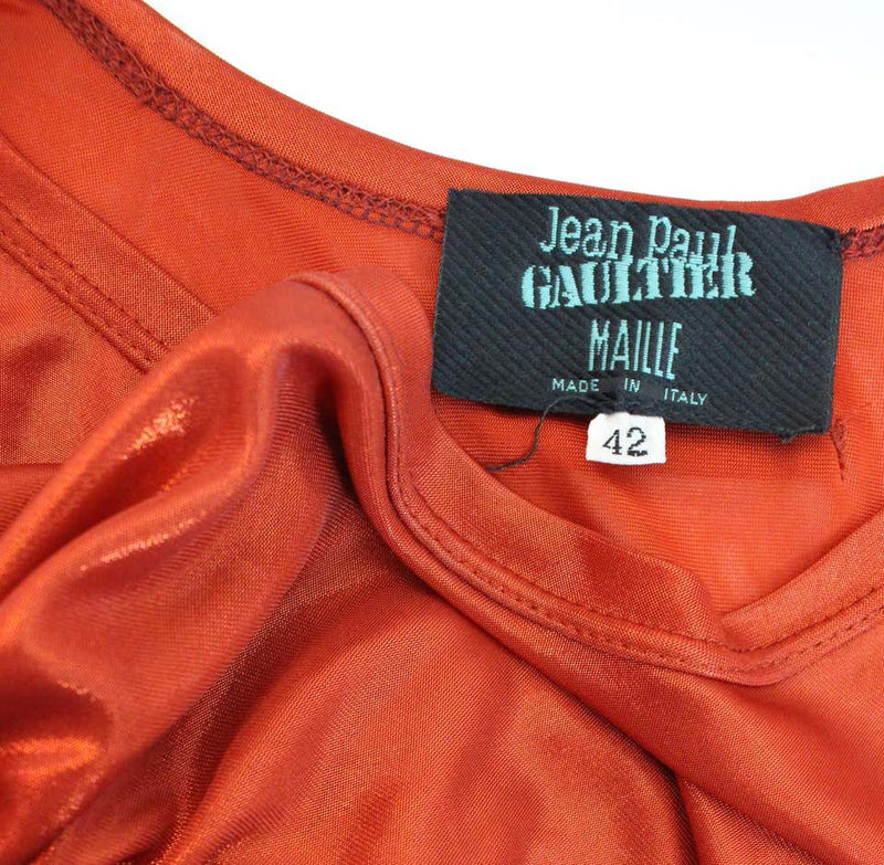 Jean Paul Gaultier Metallic Evening Dress with Train