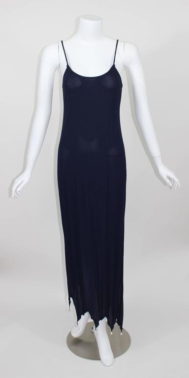Vintage Zandra Rhodes Hand Painted Silk Dress, Pearl trimmed Slip & Headpiece