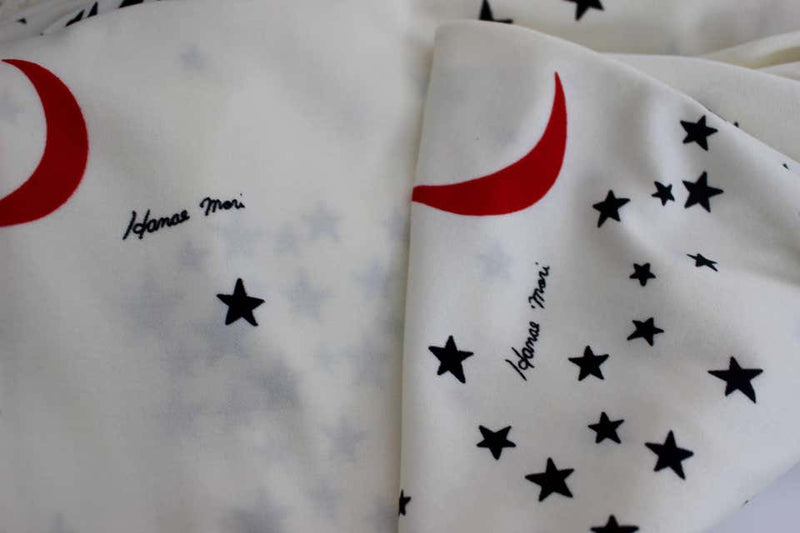 Hanae Mori Vintage Moon & Stars Print Maxi Skirt