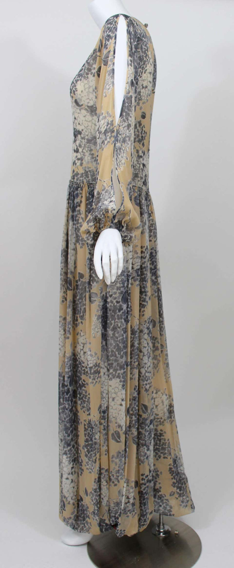 Vintage Galanos att. Silk Chiffon Palazzo Pant Jumpsuit