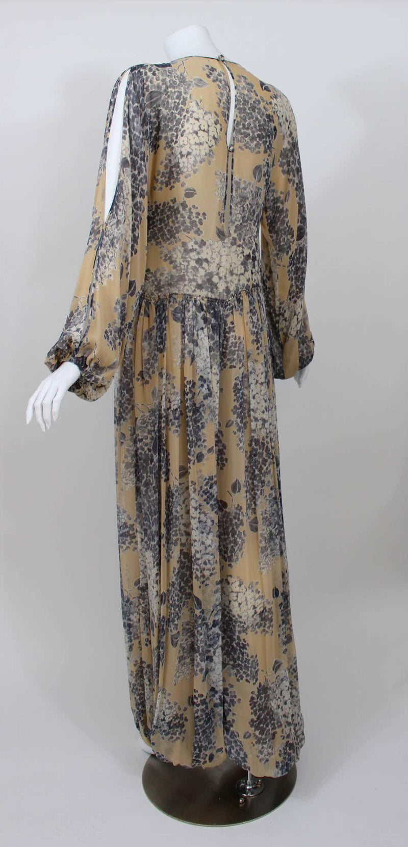 Vintage Galanos att. Silk Chiffon Palazzo Pant Jumpsuit