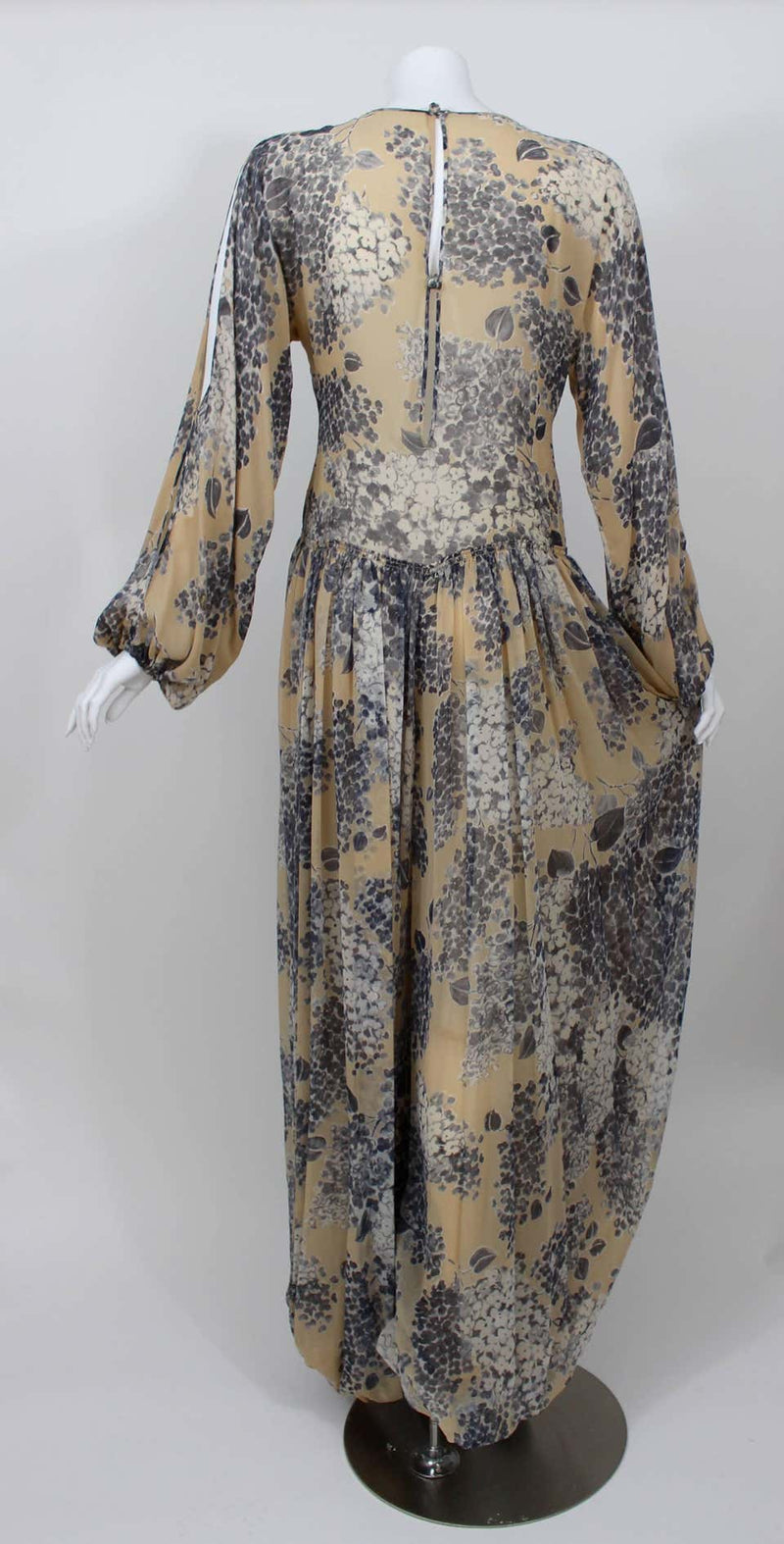 Vintage Galanos att. Silk Chiffon Palazzo Pant Jumpsuit