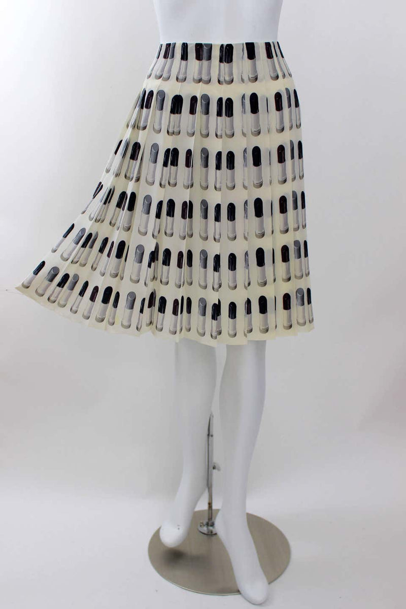 Prada Runway Lipstick Print Skirt Rare & Collectable Spring 2000