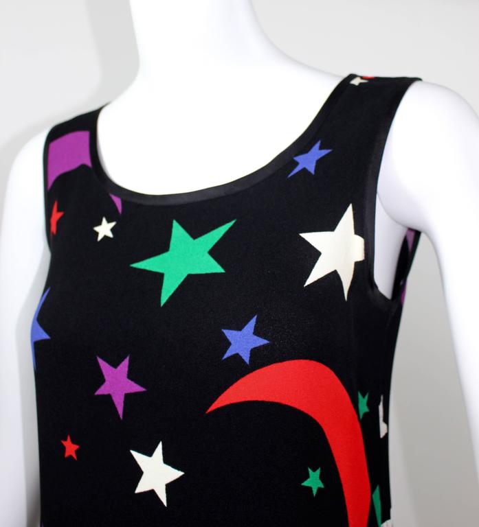 1979 YSL Yves Saint Laurent Moon & Stars Sleeveless Top Documented