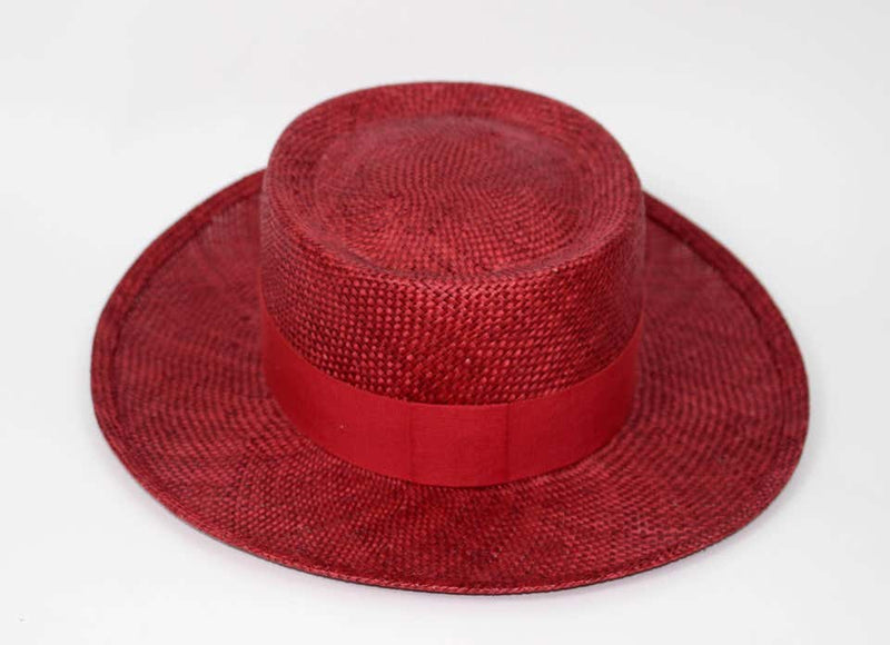 Vintage Chanel Cherry Red Straw Hat