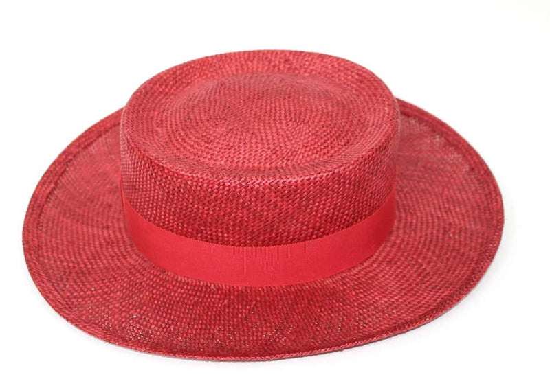 Vintage Chanel Cherry Red Straw Hat