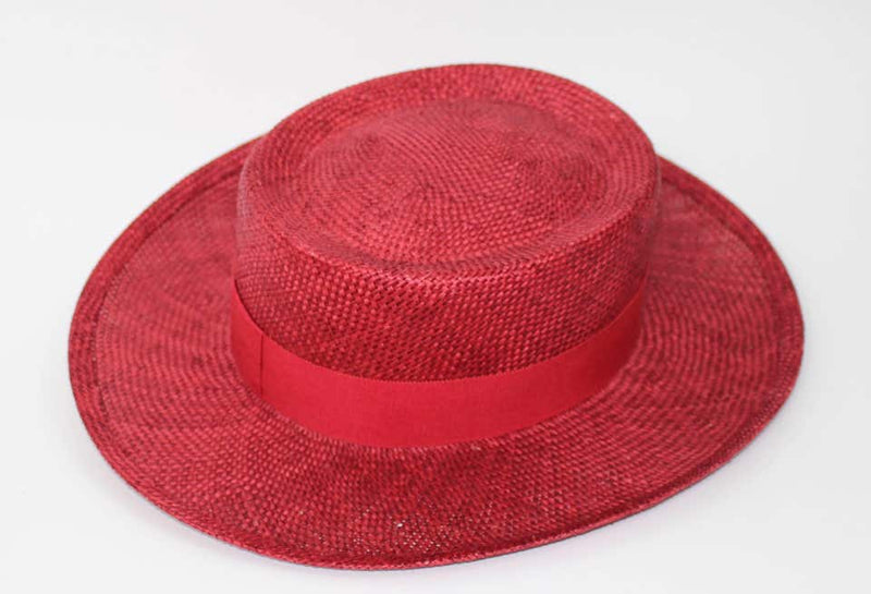 Vintage Chanel Cherry Red Straw Hat