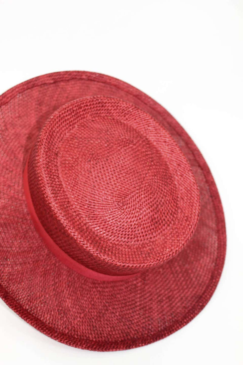 Vintage Chanel Cherry Red Straw Hat