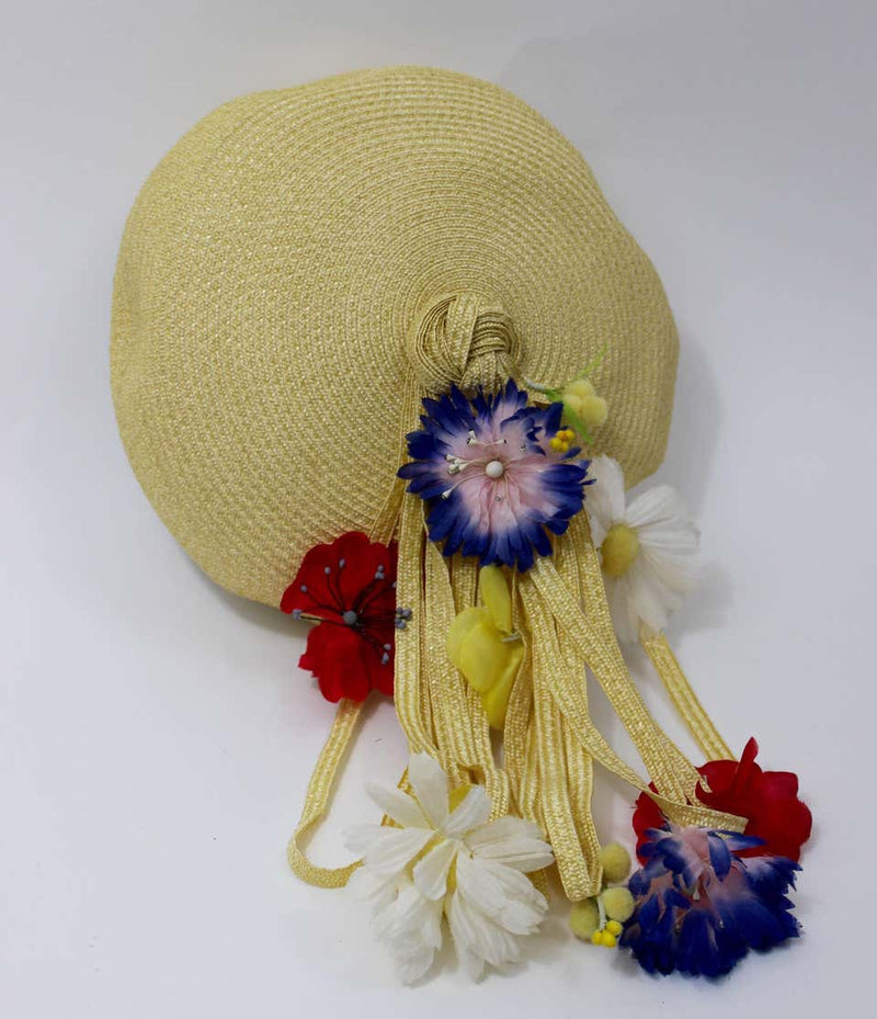 Vintage Yves Saint Laurent Floral Beret/ hat
