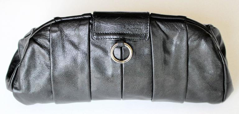Yves Saint Laurent Black Dali Lips Clutch YSL 2003 Tom Ford Era Collectors
