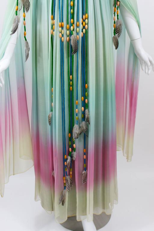 1975 Gina Fratini Elizabeth Taylor Ombre Chiffon Wedding Dress Documented