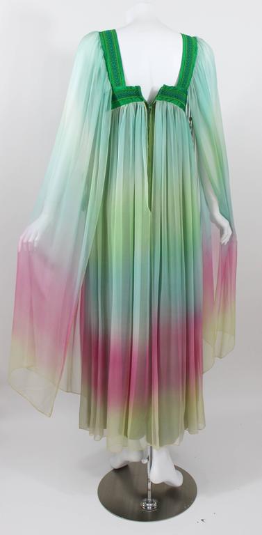 1975 Gina Fratini Elizabeth Taylor Ombre Chiffon Wedding Dress Documented