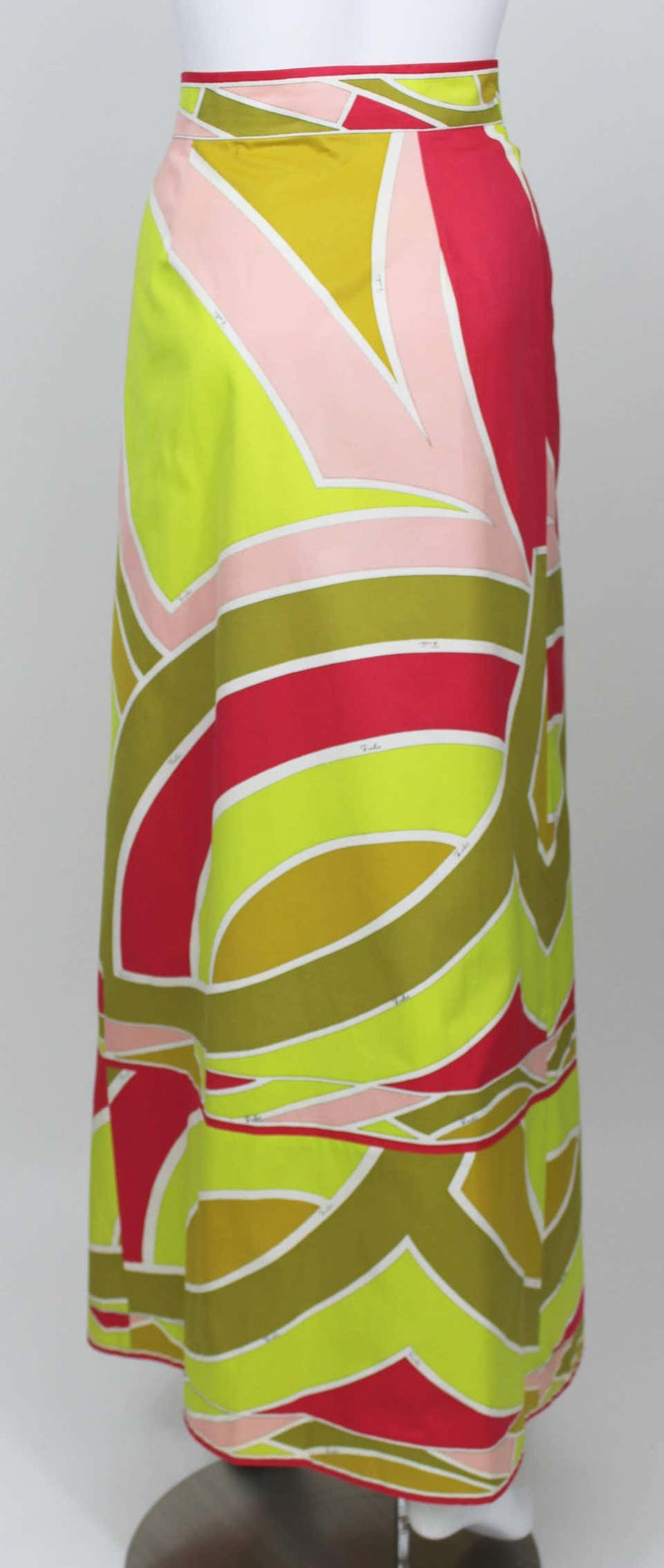 1960s Emilio Pucci Cotton Print Maxi Skirt
