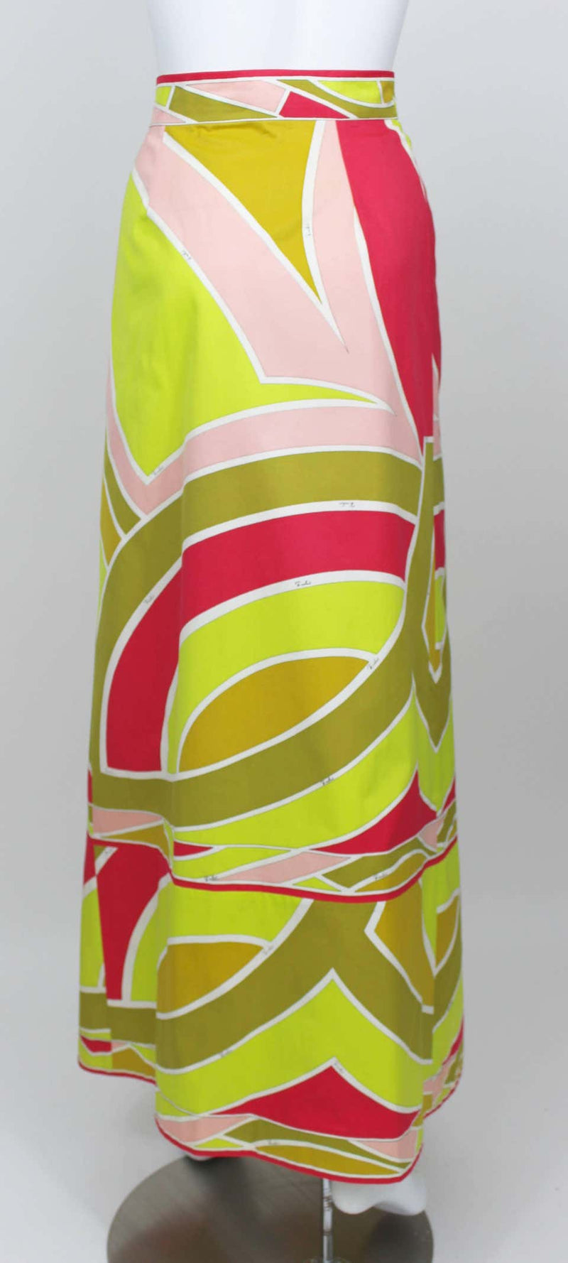 1960s Emilio Pucci Cotton Print Maxi Skirt