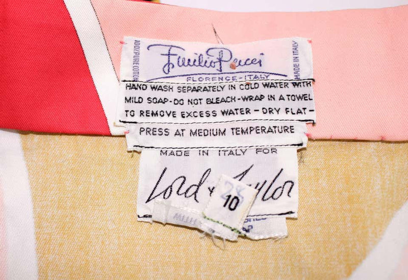 1960s Emilio Pucci Cotton Print Maxi Skirt