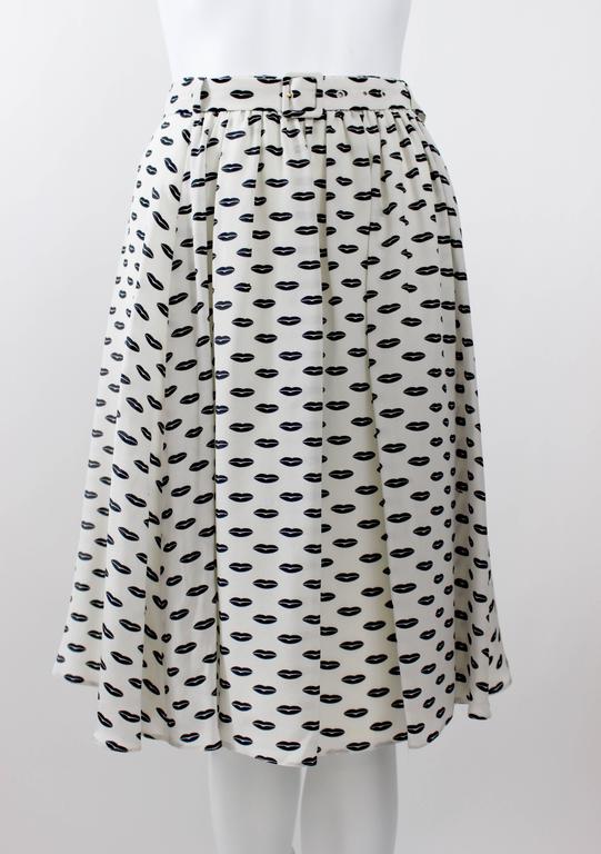 Prada Kissing Lips Resort Collection Silk Skirt, 2012