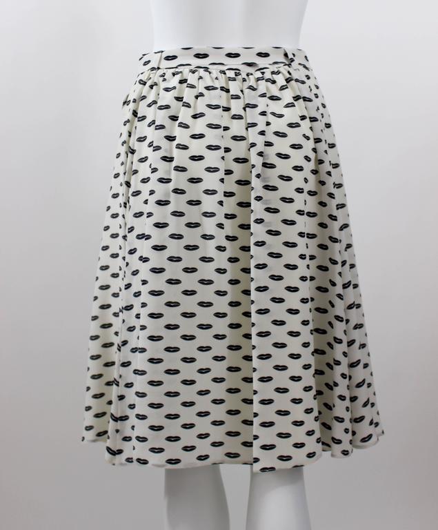 Prada Kissing Lips Resort Collection Silk Skirt, 2012