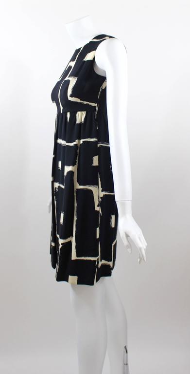 Galanos Mod Black and White Print Dress, 1960s