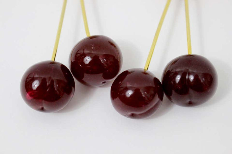 Vintage Chanel Gripoix Cherry Earrings