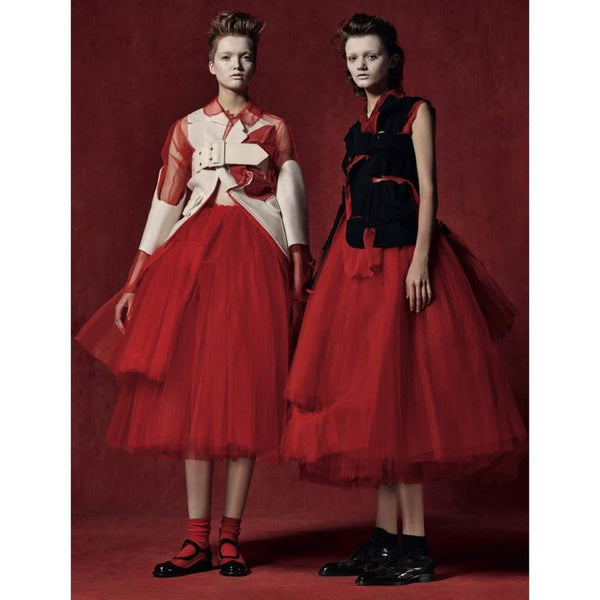 2007 Rei Kawakubo Comme des Garçons White Layered Tulle Skirt