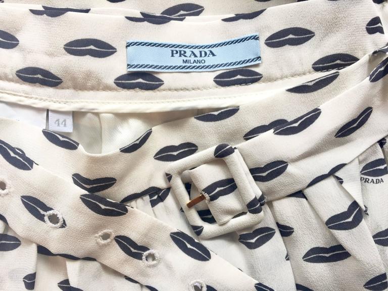 Prada Kissing Lips Resort Collection Silk Skirt, 2012