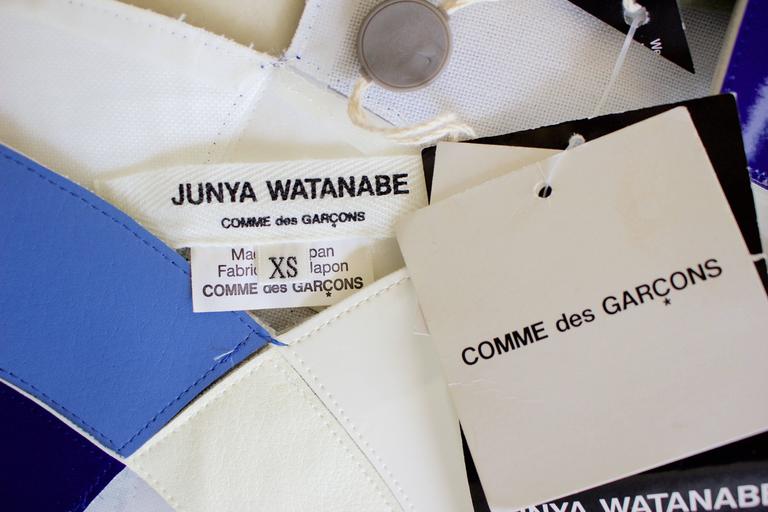 Junya Watanabe Comme des Garçons Runway Blue White Circles Illusion Top, 2015