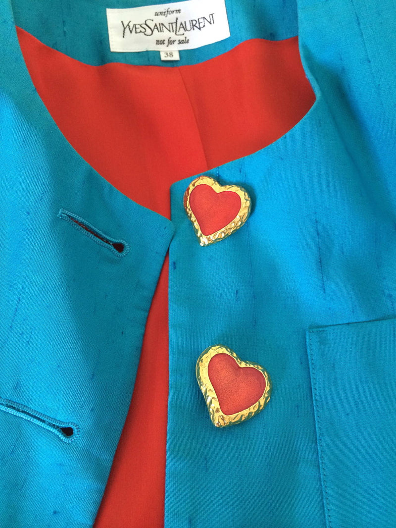 Yves Saint Laurent Heart Button Jacket