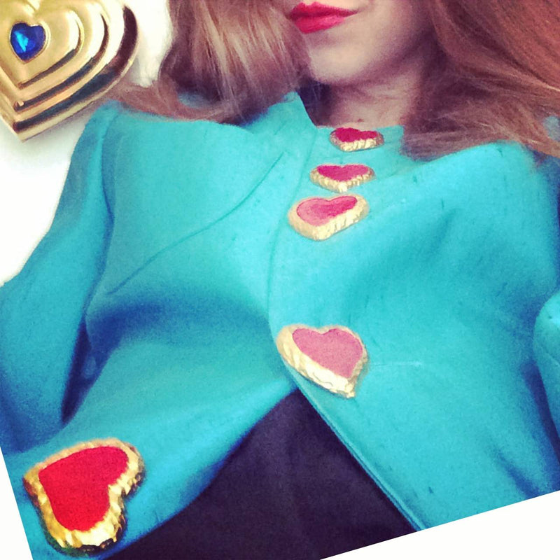 Yves Saint Laurent Heart Button Jacket