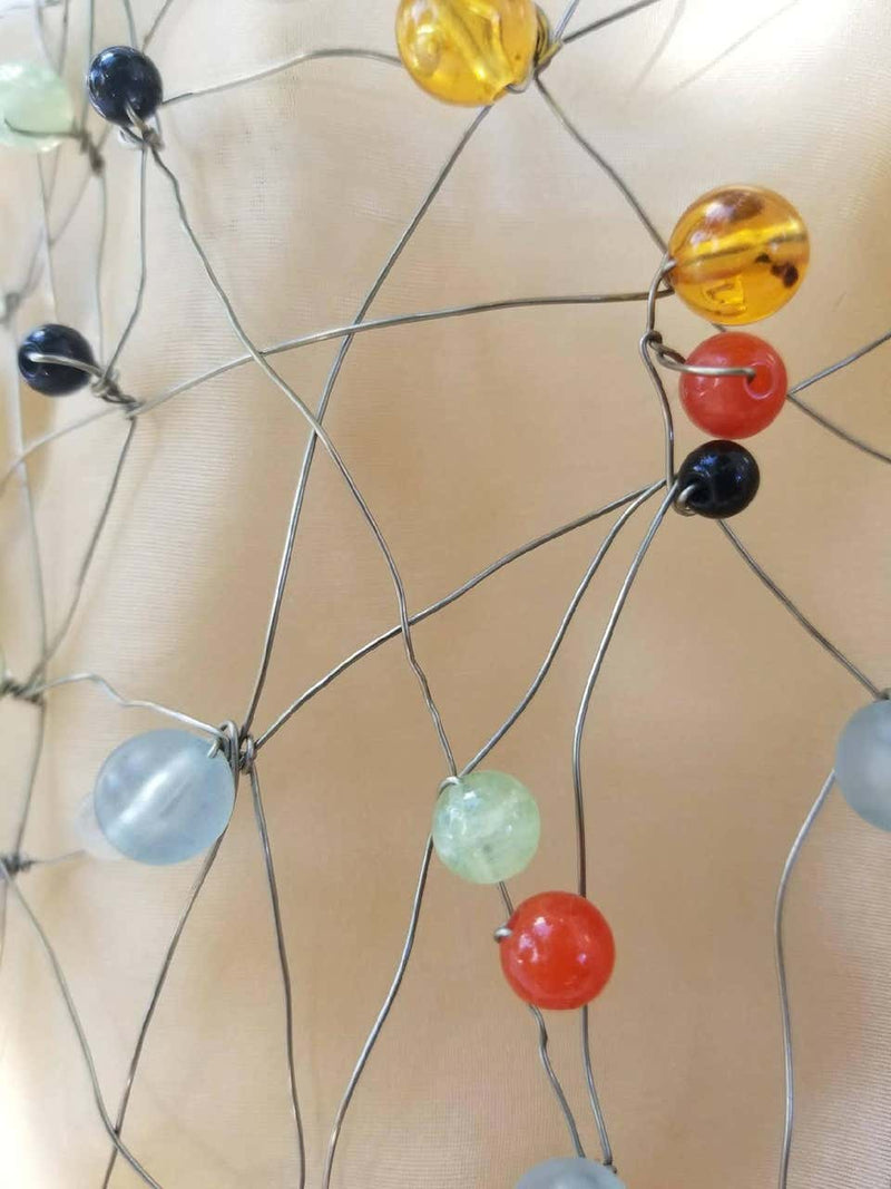 Bottega Veneta Colorful Beads Sculptural Organza Minaudieré Bag