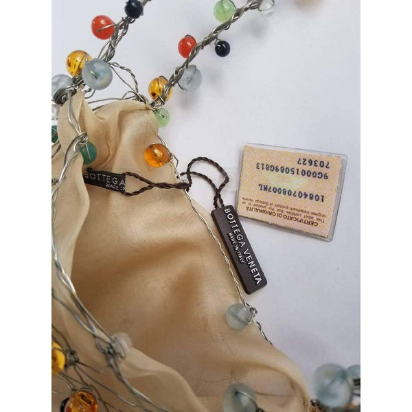 Bottega Veneta Colorful Beads Sculptural Organza Minaudieré Bag