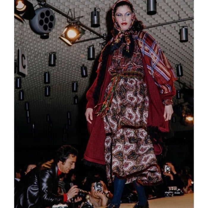 【YSL】激レア　vintage 花柄　マント saint-laurent-wallet.jpg