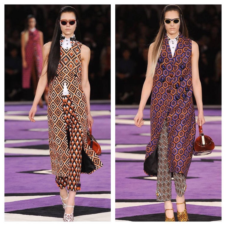 Prada Runway Red Cat-Eye Amber Crystal Sunglasses, 2012