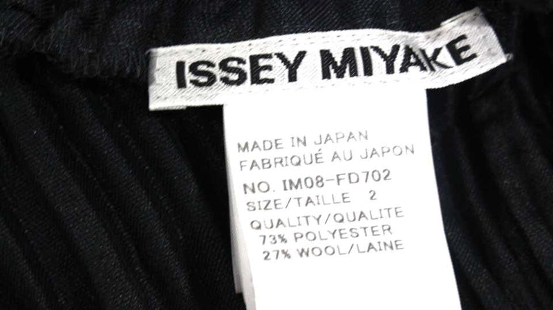 Issey Miyake Pleated Slate Black Sculptural Jacket