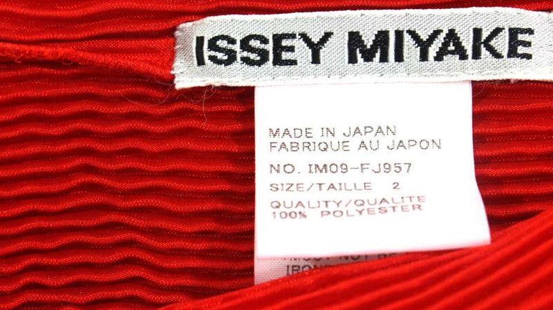 Issey Miyake Red and Orange Sculptural Pleat Top