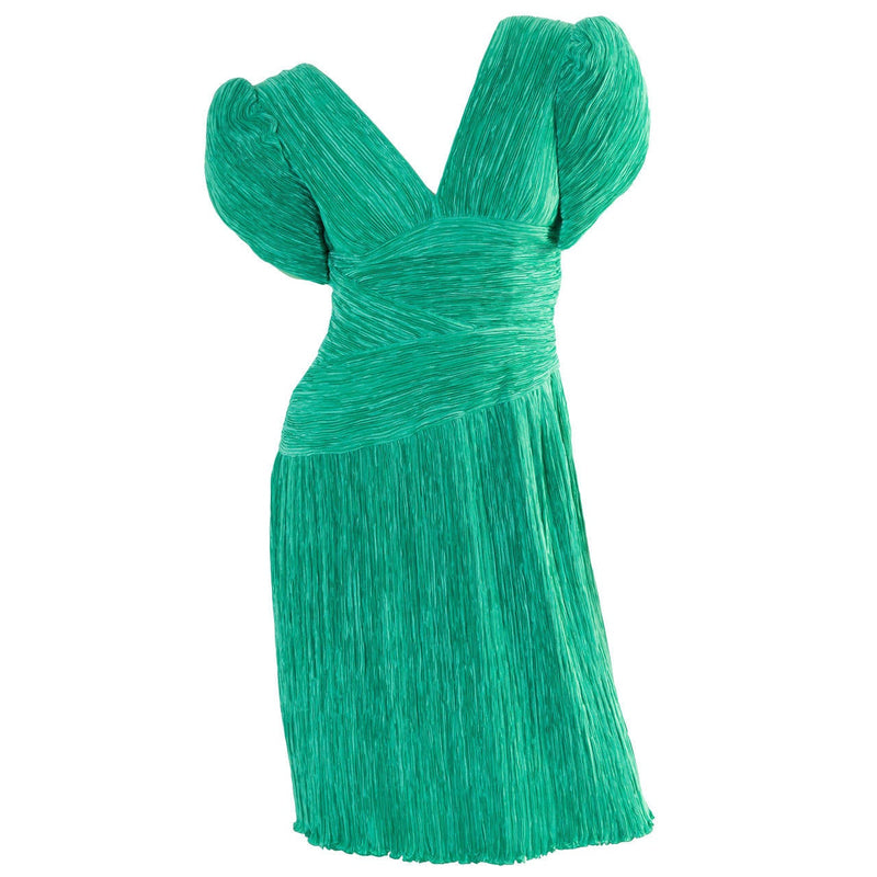 mary mcfadden pleated dress Vintage Mary McFadden Mushroom Pleated Gown - L