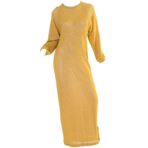Vintage Bill Blass Gold Column Dress