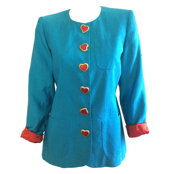 Yves Saint Laurent Heart Button Jacket