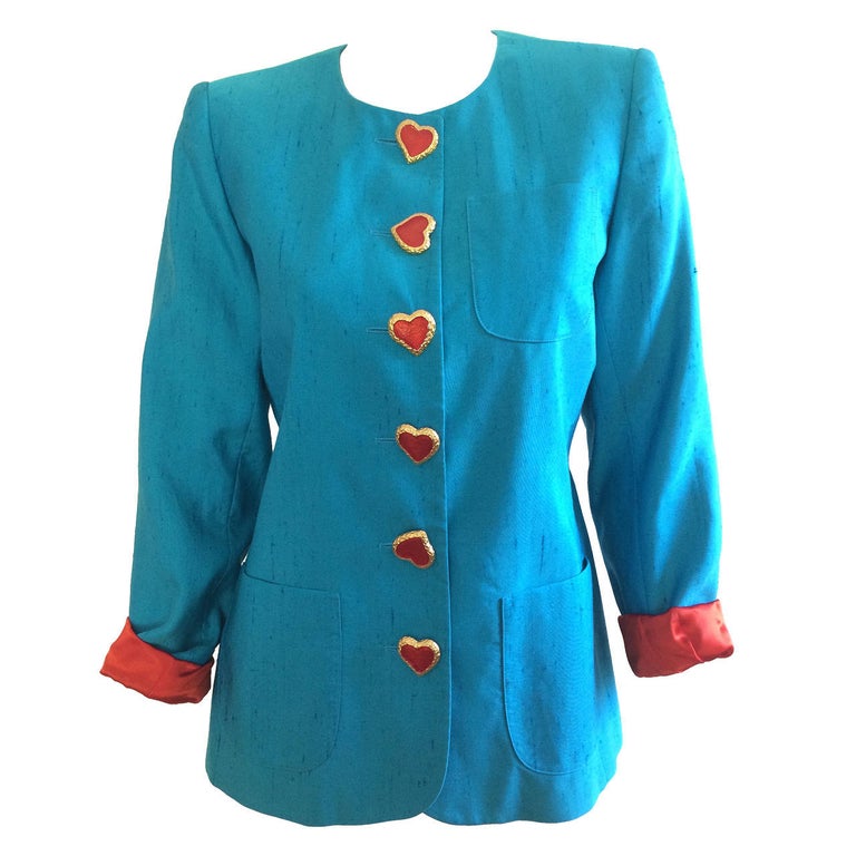 Yves Saint Laurent Heart Button Jacket