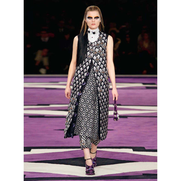 Prada F/W 2012 Geometric Print Crystal & Plexi Embellished Maxi Vest