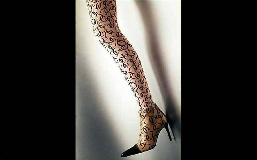 Chanel CC Logo Tights New in Package as seen in Vogue Magazine
