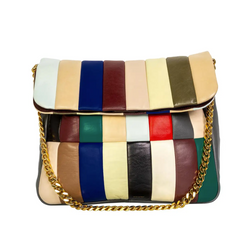 Celine Phoebe Philo Multi Gourmette Patchwork Gold Chain Strap Shoulder Bag, 2012