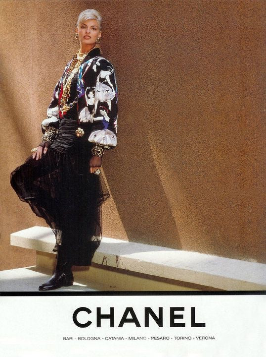 Chanel Black Silk Ballerina Print Bomber Jacket, 1990s