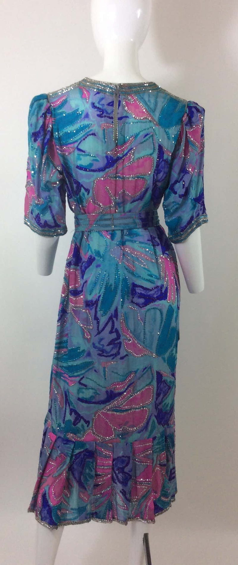 Vintage Silk Painted Dress