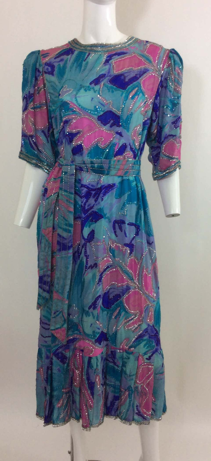 Vintage Silk Painted Dress