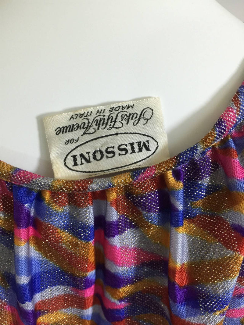 Vintage Missoni Metallic Silk Jersey Top and Skirt Set