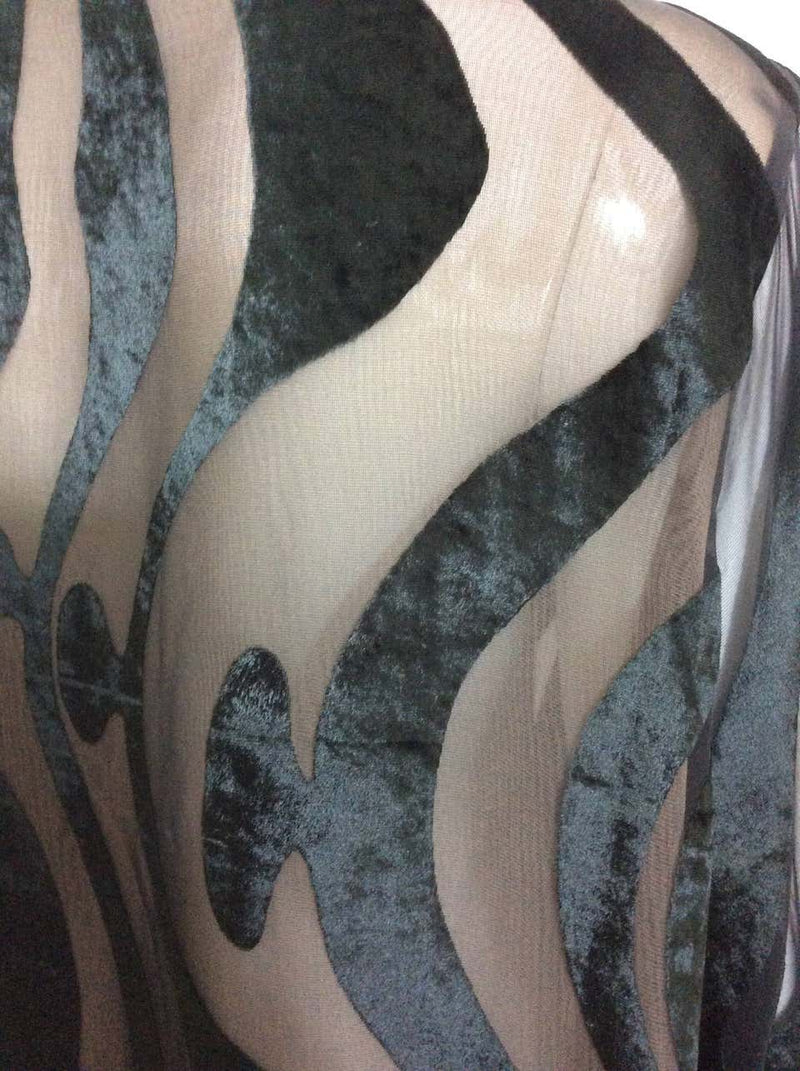 Vintage Valentino Caftan With Feather Cuffs