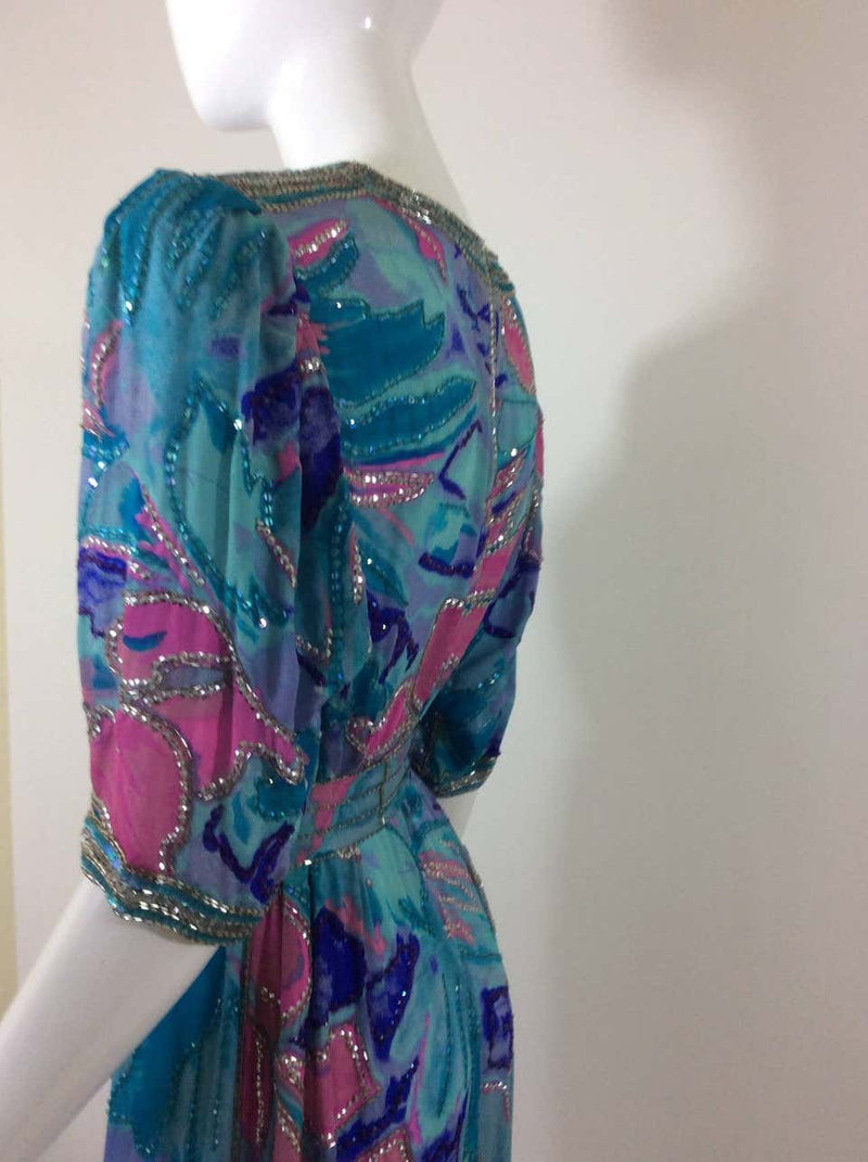 Vintage Silk Painted Dress