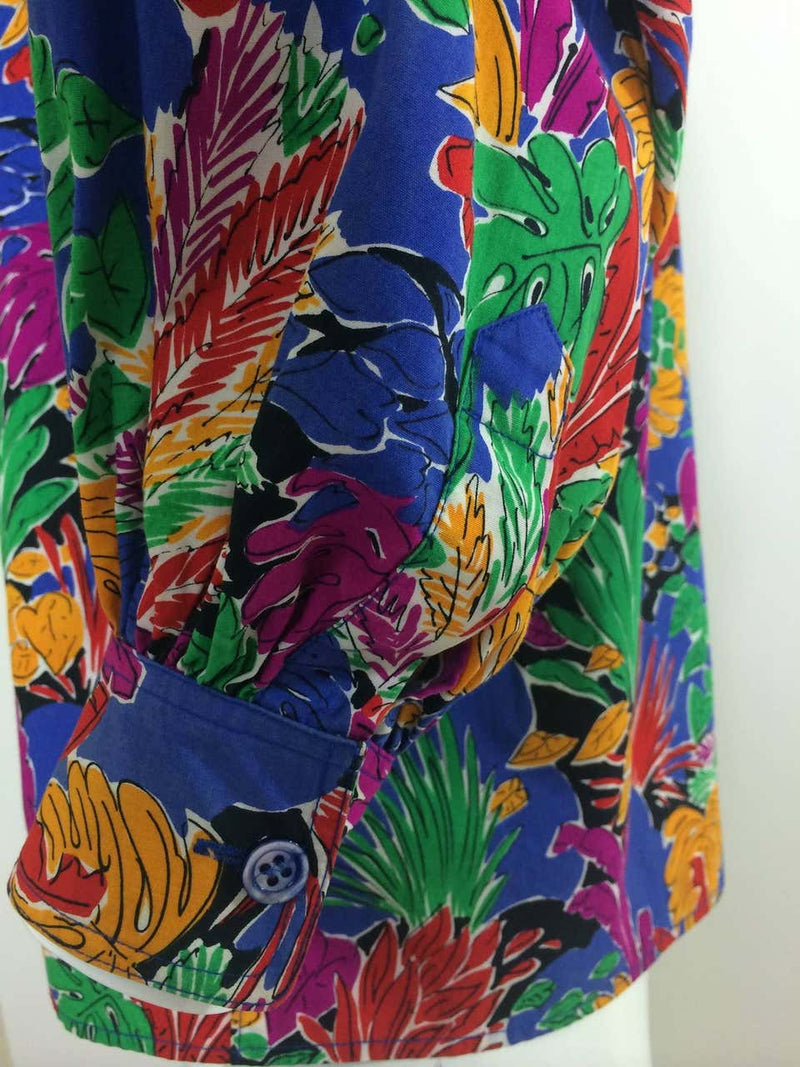 Yves Saint Laurent Colorful "Matisse" Print Blouse Top