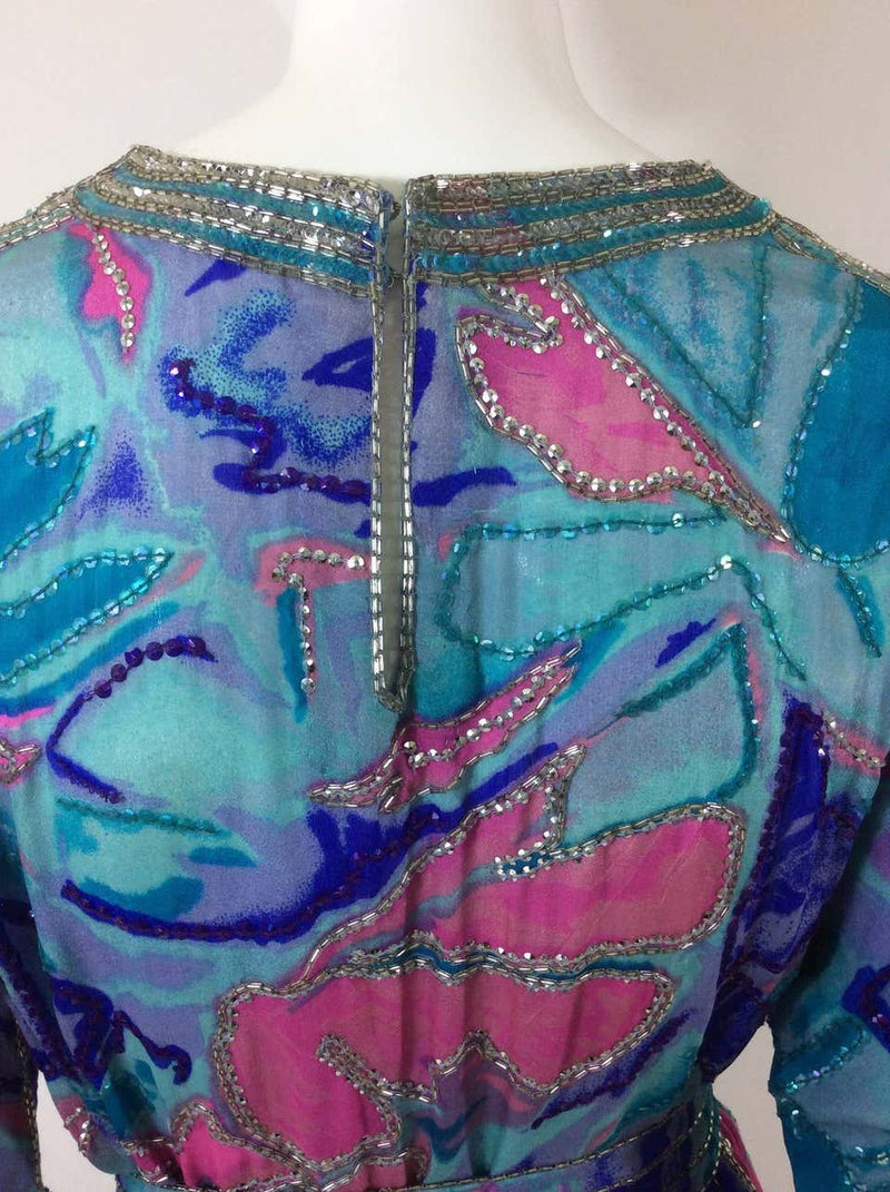 Vintage Silk Painted Dress