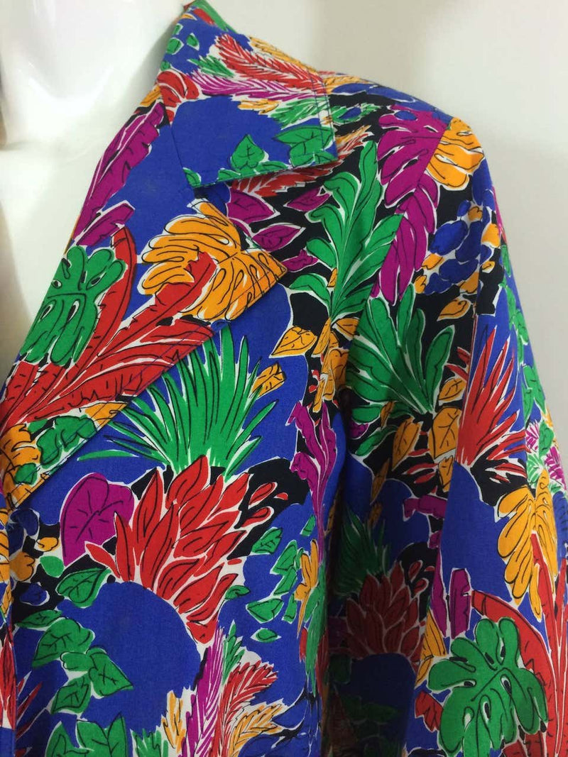 Yves Saint Laurent Colorful "Matisse" Print Blouse Top